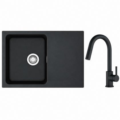 FRANKE Zestaw T127Č OID 611-78 czarny +  FC 6051 czarny mat