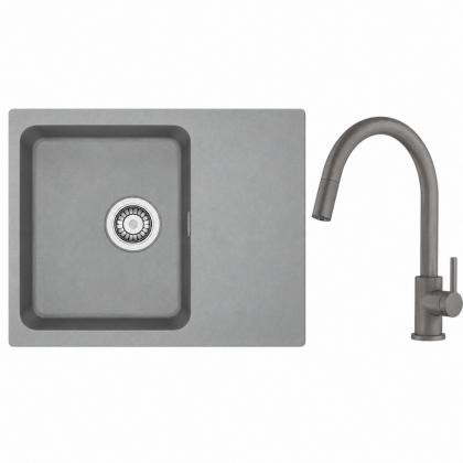 FRANKE Zestaw T127Š OID 611-78 szary + FC 6051 szary kamień