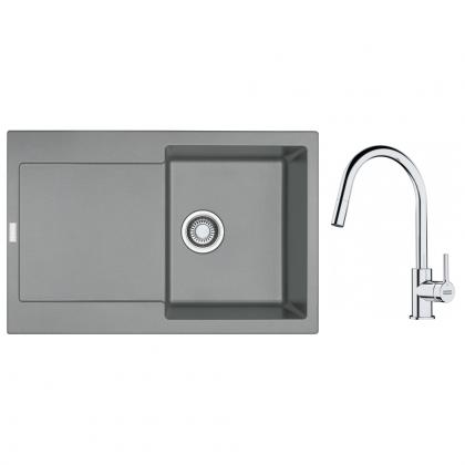 FRANKE Zestaw G258ŠK MRG 611 szary kamienny + FS 3229.031