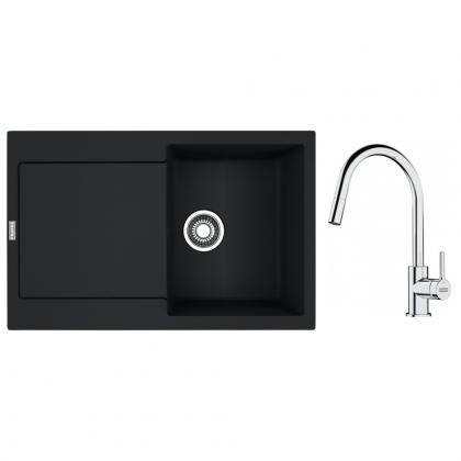 FRANKE Zestaw G258MČ MRG 611 czarny matowy + FS 3229.031