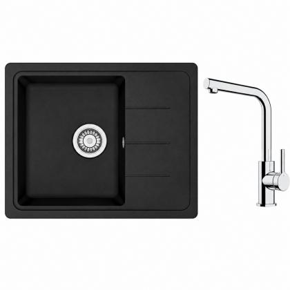 FRANKE Zestaw G262MČ BFG 611-62 czarny matowy + FS 3230.031