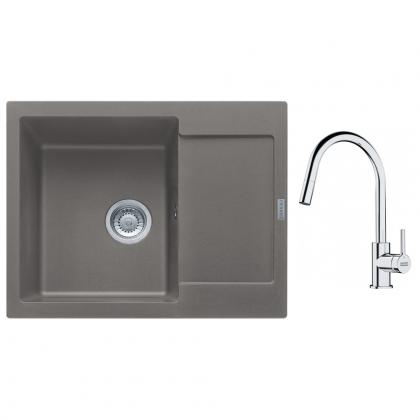 FRANKE Zestaw G256ŠK MRG 611-62 szary kamienny + FS 3229.031