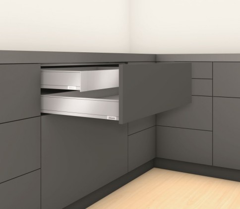 K-BLUM Legrabox M 550 mm/40 kg, Tip-on, szary OG-M, wewnętrzny