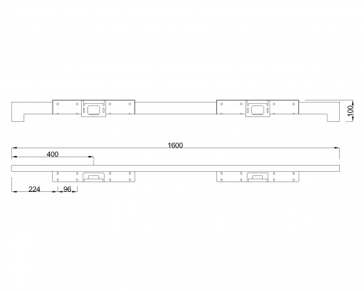 MILADESIGN stelaż niski Quark Q7216-K srebrny MILADESIGN stelaż niski Quark Q7216-K srebrny