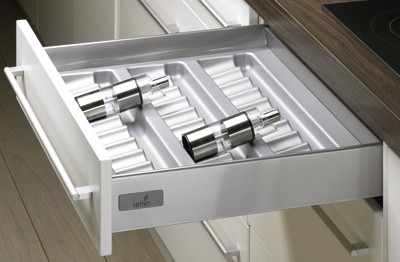 HETTICH 9061550 Wkład na przyprawy OrgaTray 800, 397-447/441-520 mm srebrny