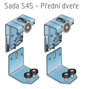 S-komplet okuć S45 przednie drzwi