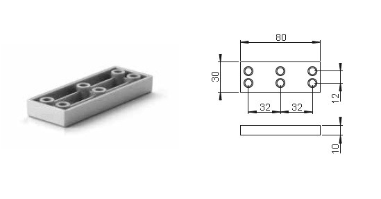 StrongLegs noga meblowa FP007, 10mm, szara RAL 9006