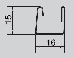 IC-Profil  10mm 2,4m arktyczne srebro