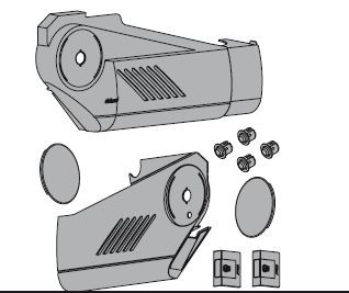 BLUM 21S8000 Aventos HS zaślepki do S-D, szara