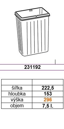 GOLLINUCCI Zapasowe kubły do Sistema 900 i Linea 580 7,5 l