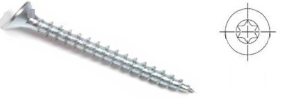 StrongFix Wkręt TX 3,5x16 łeb stożkowy, ocynk biały T15