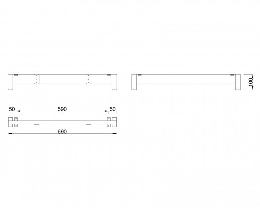 MILADESIGN stelaż niski Mobilar M6307-K czarny MILADESIGN stelaż niski Mobilar M6307-K czarny