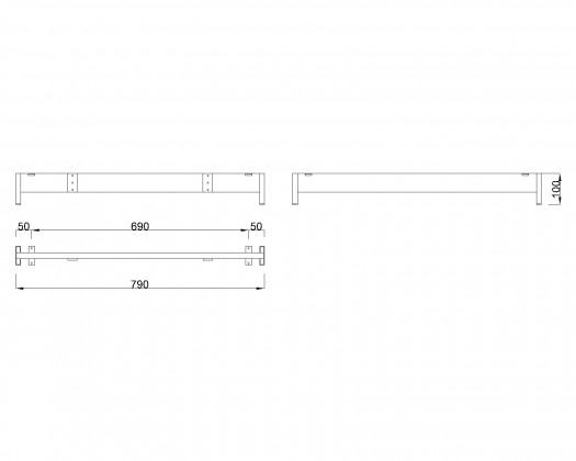 MILADESIGN stelaż niski Mobilar M6208-K antracyt MILADESIGN stelaż niski Mobilar M6208-K antracyt