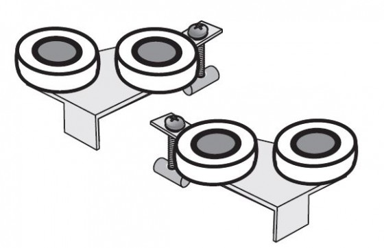 SEVROLL 10156 wózek górny Simple (do płyty laminowanej 18 mm) ramowy L+P