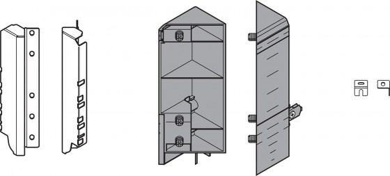 BLUM ZSF.345E.D1 Space Corner Antaro D nieruchomy biały
