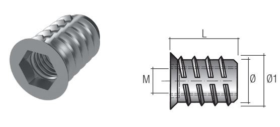 Nakrętka z kołnierzem BU02 M6x15mm