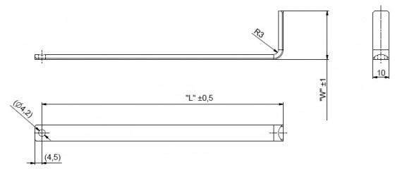 LEHMANN Drążek do zamka 292 do teczek zawieszanych 762 mm