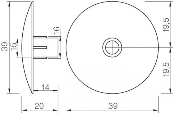 STRONG Ślizgacz nabijany 464 5 mm czarny