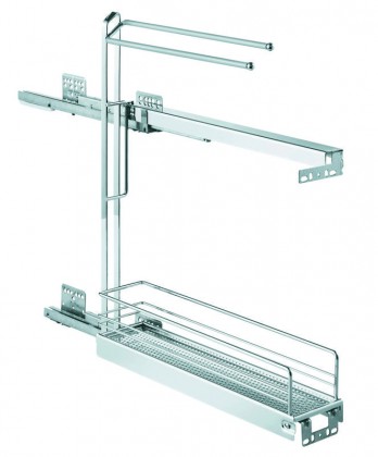 KES 233464 kosz podwójny 150 mm, wieszak na ręczniki Arena Classic chrom prawy