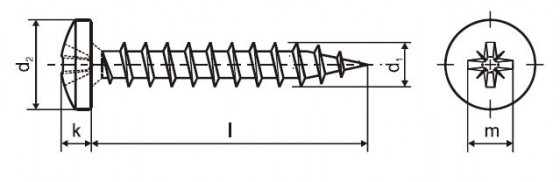 StrongFix Wkręt PZ 4x20, łeb półokrągły, ocynk biały PZ2
