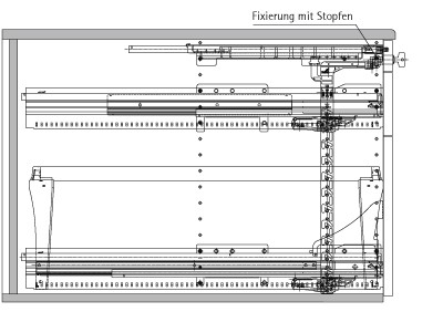 HETTICH 43467 Rysunek techniczny 1:1 Systema Top 2000