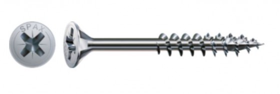 SPAX wkręt  5x60/37 główka półkulista  PZ, W, 4C MH, częściowy gwint