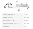 SPAX wkręt 5x50 łeb cylindryczny TXS, stal nierdz. A2, C, antique