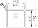 BLANCO 523389 Dřez BLANCO CLARON 400-IF DX nerez Durinox®
