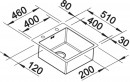 BLANCO 523392 Dřez BLANCO CLARON 400-IF/A DX nerez Durinox®