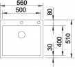 BLANCO 523393 Dřez BLANCO CLARON 500-IF/A DX nerez Durinox®