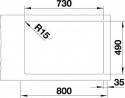 BLANCO 524274 Dřez vestavný/do roviny Etagon 700-IF/A nerez hedvábná lesklá