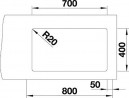 BLANCO 525167 Dřez ETAGON 700-U antracit bez excentru Silgranit InFino