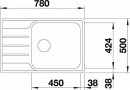 BLANCO 525110 Dřez LEMIS XL 6S-IF Compact kartáčovaný nerez s excentrem
