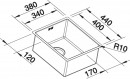 BLANCO 523388 Dřez BLANCO CLARON 340-IF DX nerez Durinox®