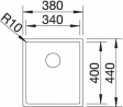 BLANCO 523384 Dřez pod desku BLANCO CLARON 340-U DX nerez Durinox®