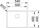 BLANCO 523390 Dřez BLANCO CLARON 500-IF DX nerez Durinox®