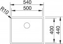 BLANCO 523386 Dřez pod desku Claron 500-U DX Durinox nerez