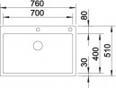 BLANCO 523394 Dřez BLANCO CLARON 700-IF/A DX nerez Durinox®