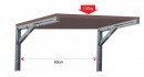 Wspornik składany 400mm czarny