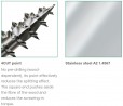 SPAX wkręt 4,5x60 łeb stożkowy TXS,W,4C MH, stal nierdz. A2