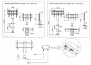 Podnośnik do telewizora elektr, podnośnik 1000 mm, wysokość 860 - 186 mm, czarny