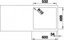 BLANCO 524111 zlewozmywak SUBLINE 500-IF/A antracyt InFino z korkiem SILGRANIT