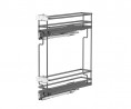 VIBO Galaxy kosz dwupoziomowy boczny 150mm antracyt lewy