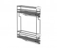 VIBO Galaxy kosz dwupoziomowy boczny 150mm antracyt prawy