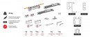 TERNO Magic2 Frame zestaw do drzwi ramowych 80 kg 1100/2600 srebrny szczotkowany