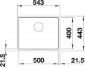 BLANCO 524107 zlewozmywak SUBLINE 500-IF antracyt InFino manualny SILGRANIT