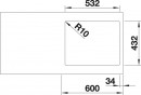BLANCO 524107 zlewozmywak SUBLINE 500-IF antracyt InFino manualny SILGRANIT