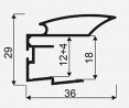 SEVROLL 05153 Alfa II rączka 16/18mm 2,7m biały matowy