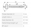 SPAX wkręt  5x65 główka półkulista  PZ,W,4C MH