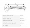 SPAX wkręt  5x25 główka półkulista  PZ,W,4C MH